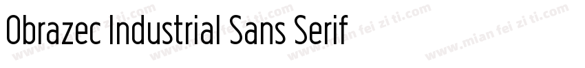 Obrazec Industrial Sans Serif Font字体转换